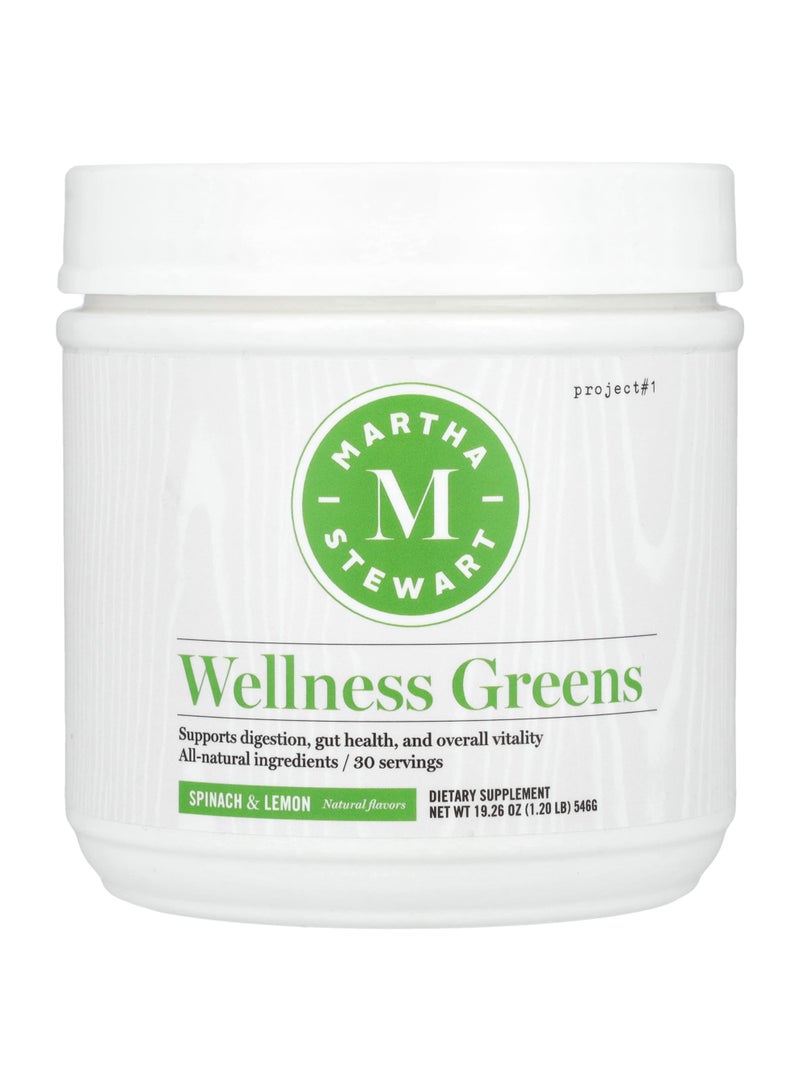 Wellness Greens, Spinach & Lemon, 19.26 oz (546 g)